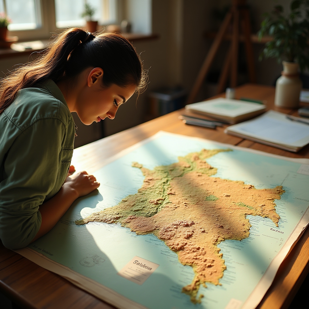 Colombia regional economic analysis map visualization