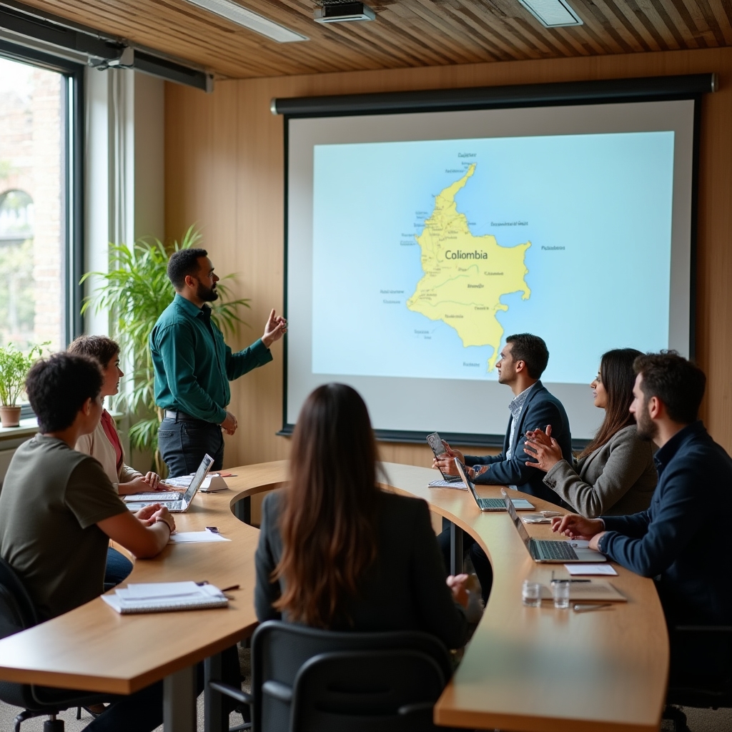 Participants attending a regional economics webinar